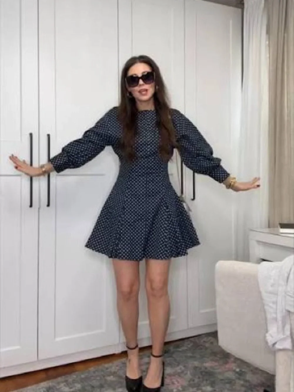Hill House Navy Polka Dot Swing Dress - Picture 4 of 4